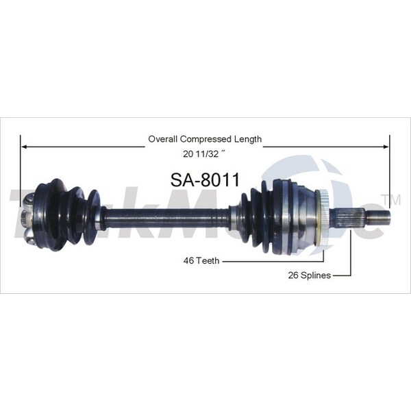 Surtrack Axle Cv Axle Shaft, Sa-8011 SA-8011 - main